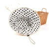 Spring and Summer new M logo polka dot retro youthful sunshade hat, Korean-style women's fashionable wide-brimmed fisherman hat and basin hat details Picture